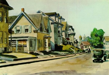  Street Lienzo - Sol en Prospect Street Gloucester Massachusetts 1934 Edward Hopper